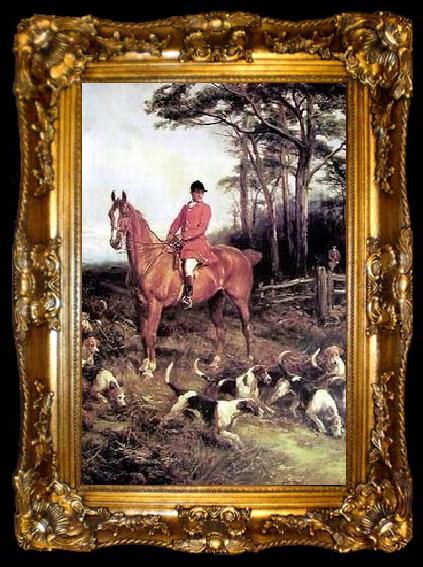 framed  unknow artist Classical hunting fox, Equestrian and Beautiful Horses, 067., ta009-2